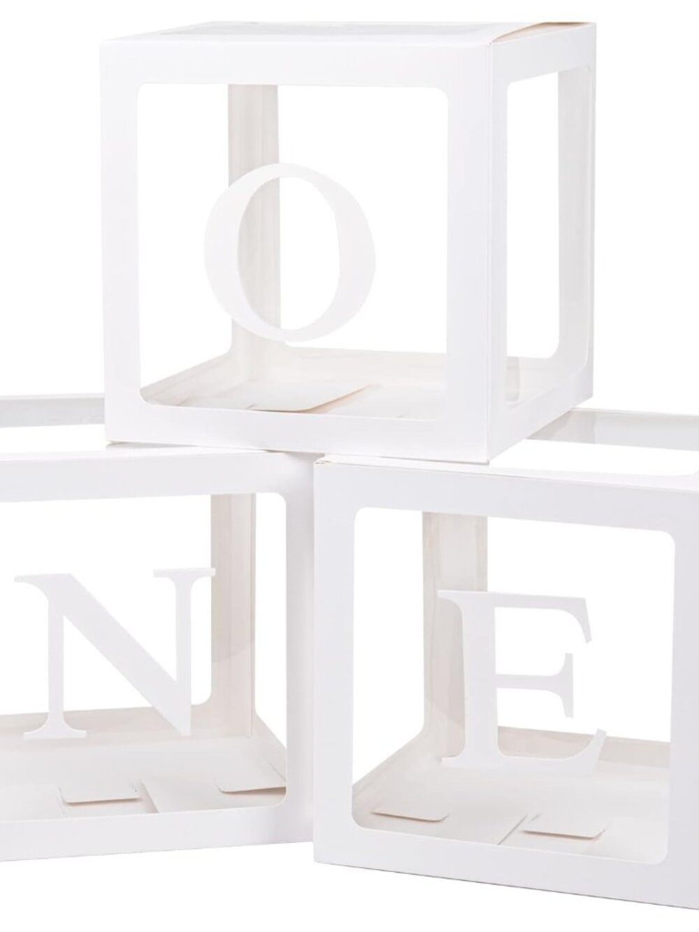 First Birthday Decorations For Boy Or Girl, 3 Pcs ONE Balloon Boxes For 1st Birt
